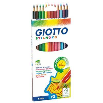 Omyacolor - Crayons De Couleur Stilnovo Coloris Assortis - Etui De 12
