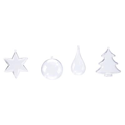 Objet En Plastique Cristal A Decorer - Lot De 24