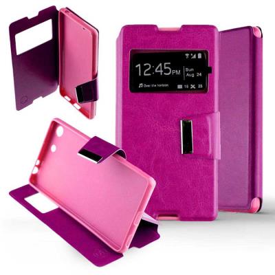 Etui Folio pour Sony Xperia M5 - Rose Fushia