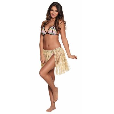 jupe hawaiienne raffia 40 cm