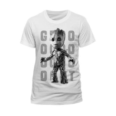 Les Gardiens de la Galaxie 2 T-Shirt Photo Groot blanche (M)