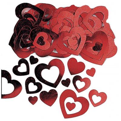 Confettis coeurs rouges Saint Valentin