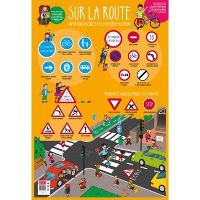 Bouchut Grandremy - Poster Pédagogique en PVC 76x52cm, le code de la route