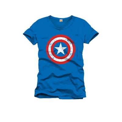 Marvel - Captain America T-Shirt Shield Logo cobalt (L)