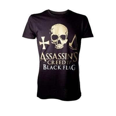 Assassin's Creed IV Black Flag - T-Shirt Golden Logo Skull (S)