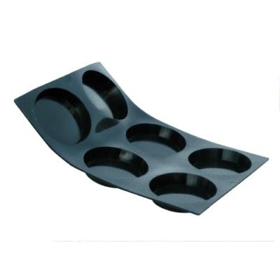 Moulflex noir - Moule en silicone : Tartelettes 20 x 30 cm, soit 6 alvéoles