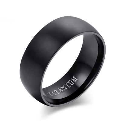 OHP Bague Homme Acier au Titane Noir
