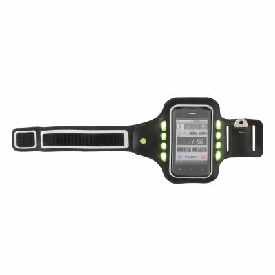 Brassard de sport avec LED noir Clip Sonic