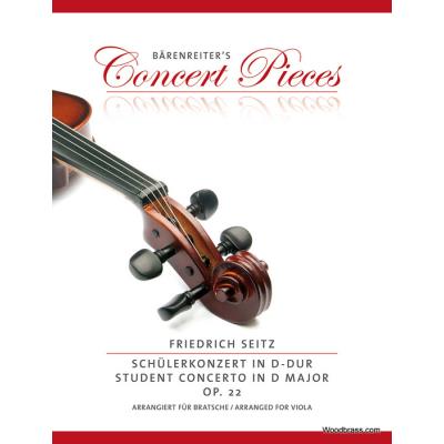 Partitions classique BARENREITER SEITZ F. CONCERTO IN D MINOR OP.22 - ALTO & PIANO Alto