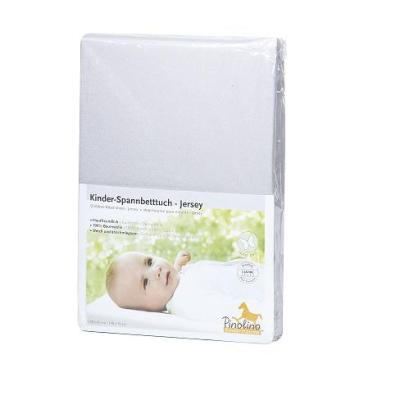 Pinolino - Drap housse gris pour berceau bébé de 70x39cm à 90x55cm