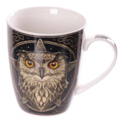 Mug porcelaine Grand duc par Lisa Parker