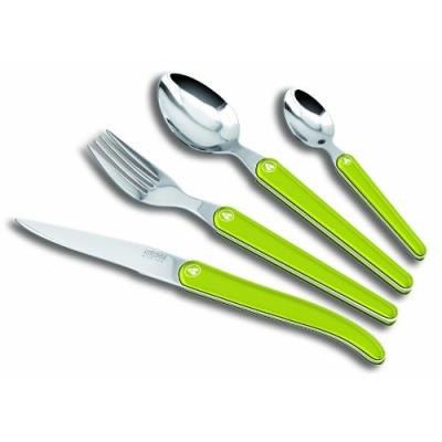 LAGUIOLE PRODUCTION - 444660 - MÉNAGÈRE 16P LAGUIOLE ACIDULE MANCHE ABS VERT CITRON