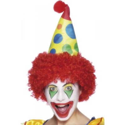 Chapeau De Clown Tissu Avec Cheveux Enfant