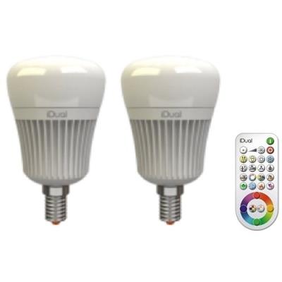 Jedi lighting e14 idual 470 lm lot de 2-140143082 avec télécommande