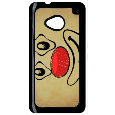 Coque HTC m7 smiley clown nez rouge