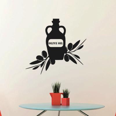 Pick and Stick Sticker Mural déco Huile d'Olive - 25 x 30 cm, Noir