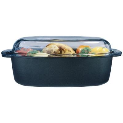 gsw 410557 gourmet cocotte avec couvercle en verre 38 x 24 cm/9 l