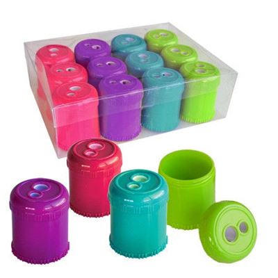Taille-crayon 4 couleurs assorties 12 pièces