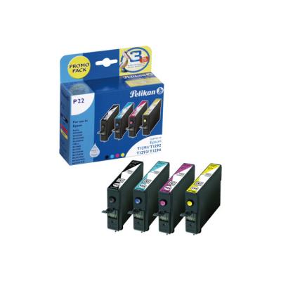 Pelikan P22 - zwart, geel, cyaan, magenta - inktcartridge (alternative for: Epson T1292, Epson T1293, Epson T1294, Epson T1291)