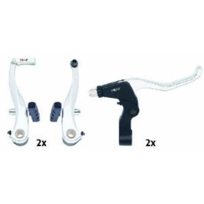 Point 32006901 pack freinage v-brake pour roue avant et roue arrière noir argent