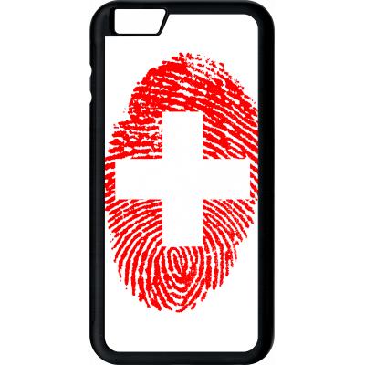 Coque apple iphone 6+ plus empreinte digitale drapeau suisse switzerland