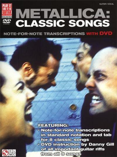 Metallica Classic Songs Guitar + Dvd