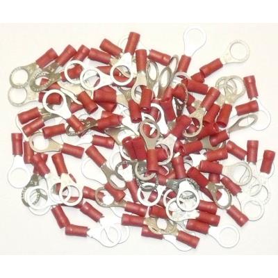Cosses Electriques A Oeil De 8 Rouges Sachet De 100 Cosses