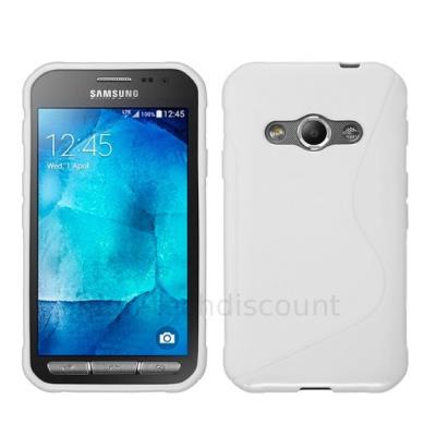 Housse etui coque pochette silicone gel fine pour Samsung G388F Galaxy Xcover 3  - BLANC