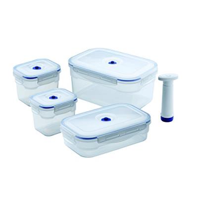 Compactor kitchen acc926 lot de 4 boîtes alimentaires rectangulaire 3,5 l / 1,4 l / 750 ml flavia