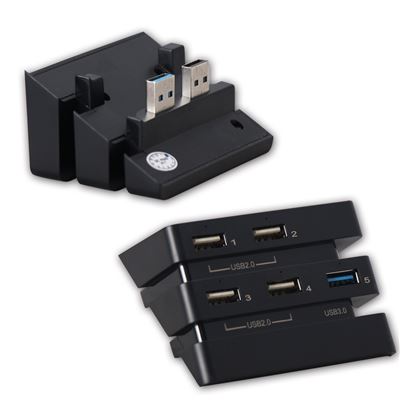 Hub USB 5 Ports pour Sony Playstation 4 PS4 Pro - Noir - Straße Game ®