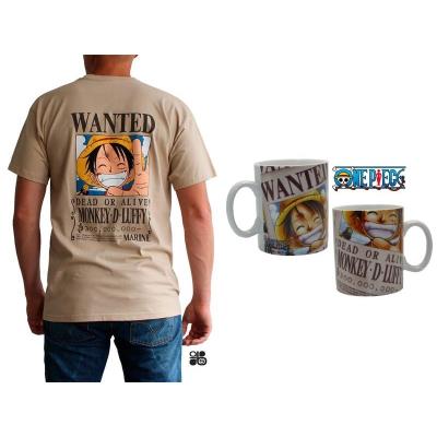 Coffret One Piece Wanted Luffy - Mug & T-Shirt Taille XL