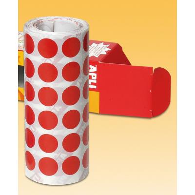 Gommettes rouleau - Rond Ø 15 mm - Rouge x 2 832