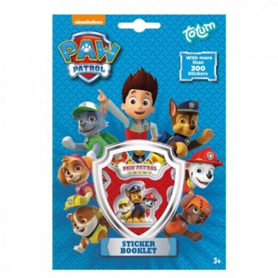 feuilles d'autocollants Paw Patrol 4 pièces