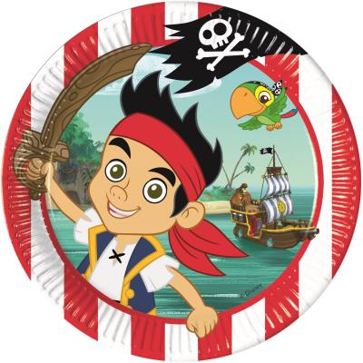 Assiettes Jake et les Pirates (Disney) (x8) - Décoration anniversaire