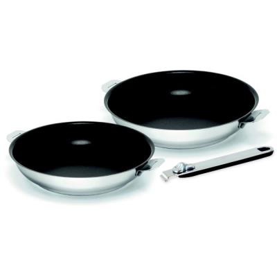 Set de Poêles KITCHEN FUN Move-On 2 poêles Ø24-28cm + 1 manche