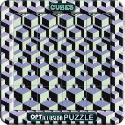 Puzzle magnétique illusion optique 3 D Cubes