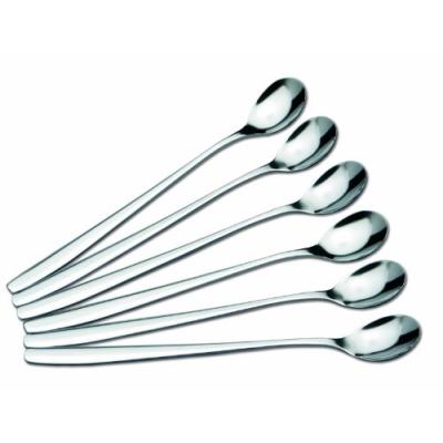 CHG 9285-04 LOT DE 6 CUILLÈRES À LONG DRINK / YAOURT / GLACE 19 CM