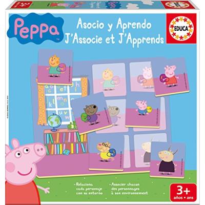 Educa - 16226 - Réveil Éducatif - J'associe Et J'apprends - Peppa - Loto