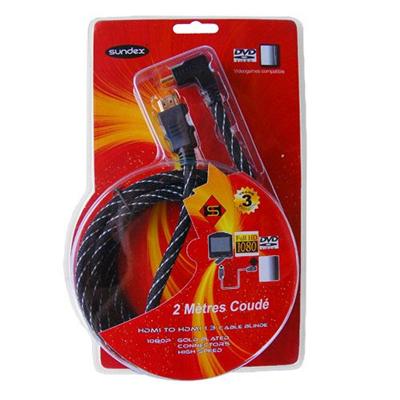 Câble HDMI 1.3 (embout coudé)