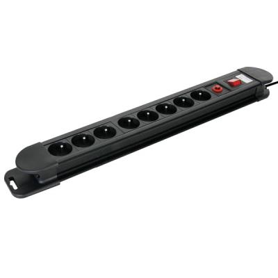 Bloc multiprises 8 prises avec protection contre les surcharges perel ebp08n