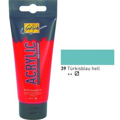 Couleur acrylique solo goya, bleu turquoise, 100 ml kreul 84139