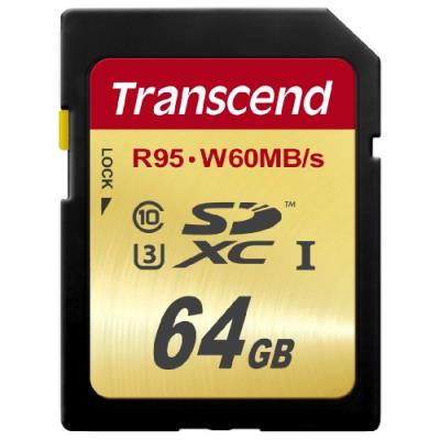 Transcend 64 go carte mémoire sdxc uhs-i ts64gsdu3