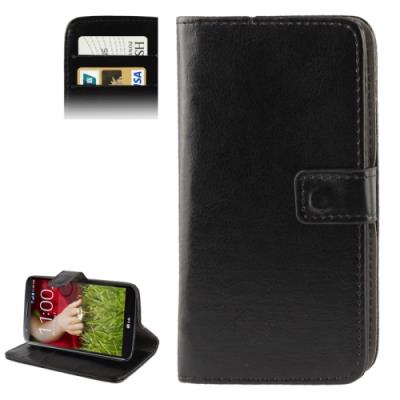 LG Optimus G2 / D801 Coque housse Cuir PU Noir Texture Peau