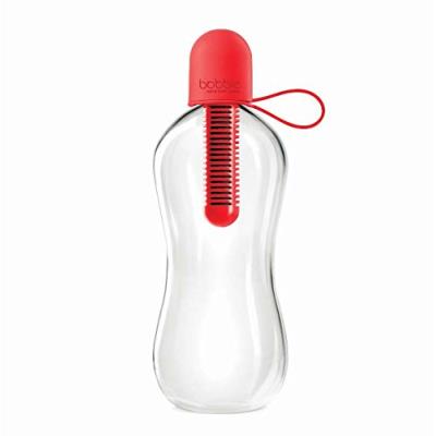 Bobble 053boeurd carry cap gourde filtrante avec bouchon et attache coloré plastique rouge 550 ml