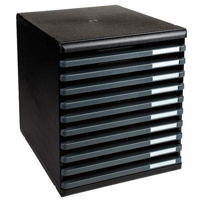 Module 10 tiroirs ouvert Modulo rc noir