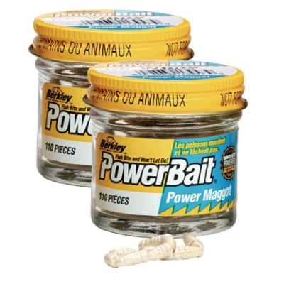 Berkley powerbait micro maggots asticots blanc twin pack 110 pack