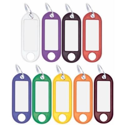 Wedo Jeu De 10 Porte-Clés Avec Anneau, Diamètre 18 Mm, Blanc