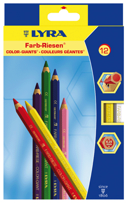 Lyra - Crayon De Couleur Gros Module Assorti - Etui De 12
