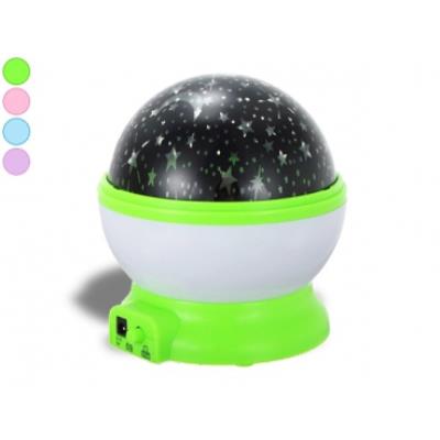 Veilleuse exceptionnelle avec projection de ciel étoilé vert lumineux lumiere deco LED