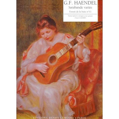 Partitions classique LEMOINE HAENDEL GEORG-FRIEDRICH - SARABANDE VARIÉE - GUITARE Guitare